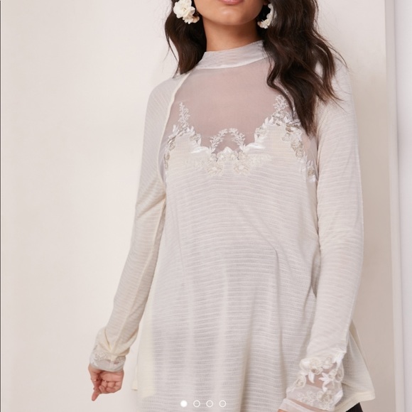Free People Tops - NWT FREE PEOPLE SAHELI WHITE PEARL